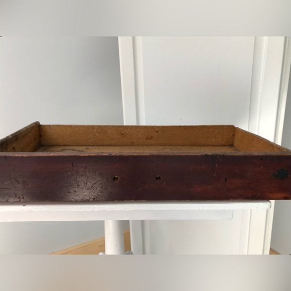 Vintage Antique Wooden Rustic Drawer Storage Box - Picture 1 of 16